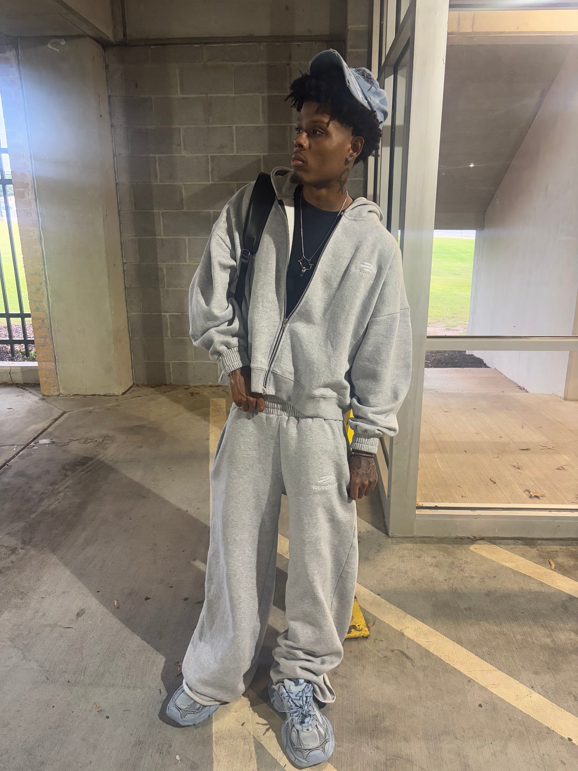 GREY TRANCE ZIP-UP