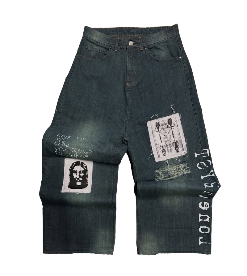 BLUE YESHUA BAGGY DENIMS