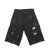 PAINT STAINED PINSTRIPE JORTS