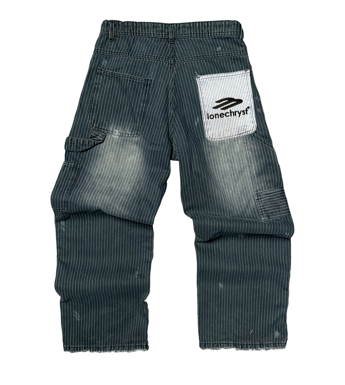 OLIVE PINSTRIPE DENIMS