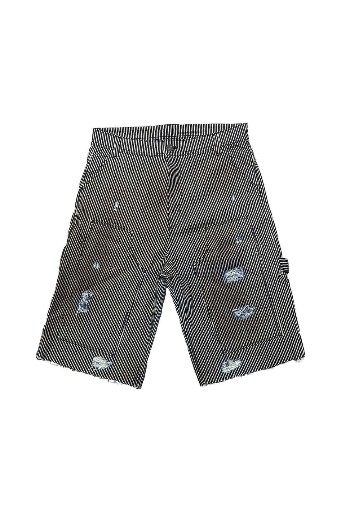 COFFEE STAINED PINSTRIPE JORTS