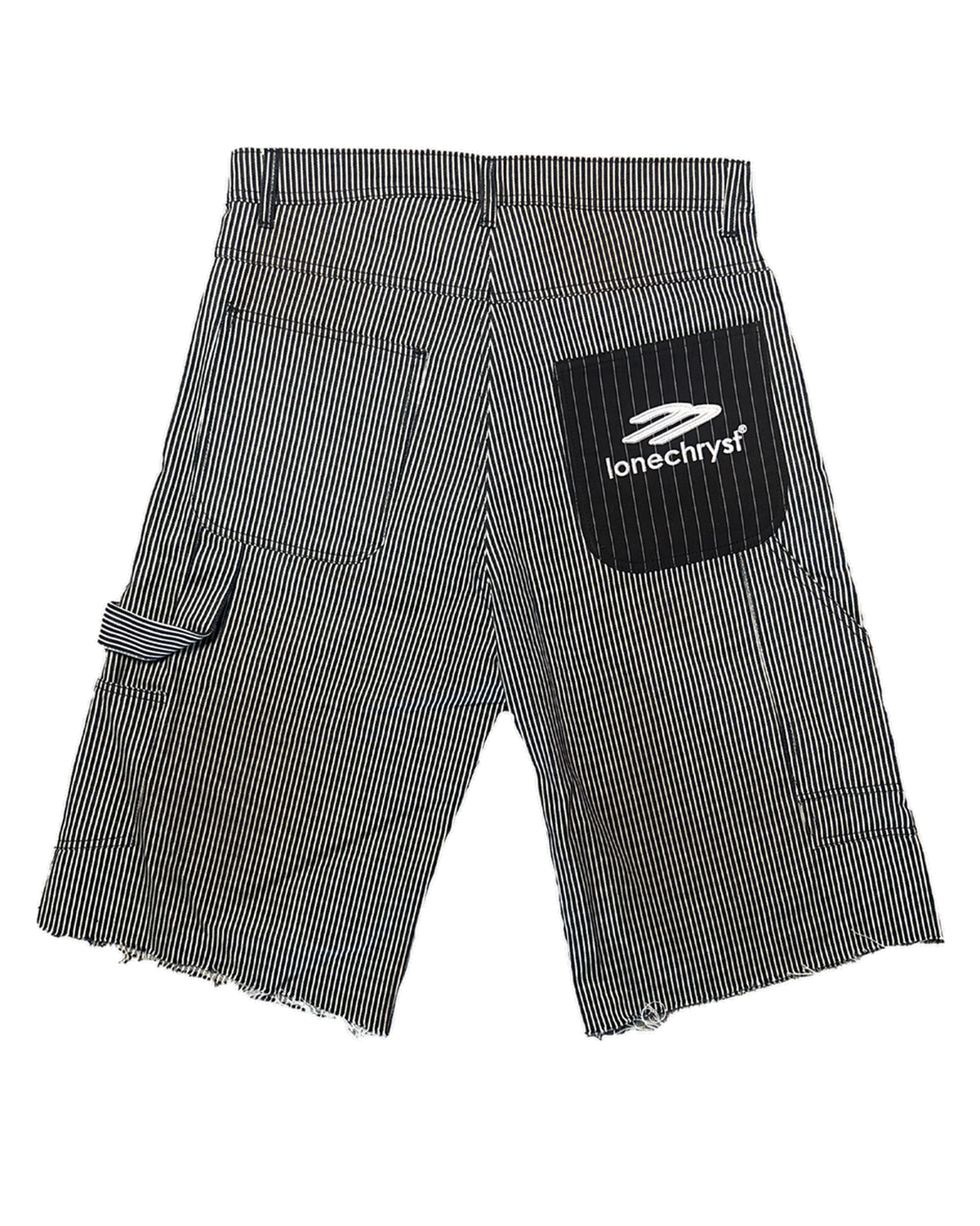 COFFEE STAINED PINSTRIPE JORTS