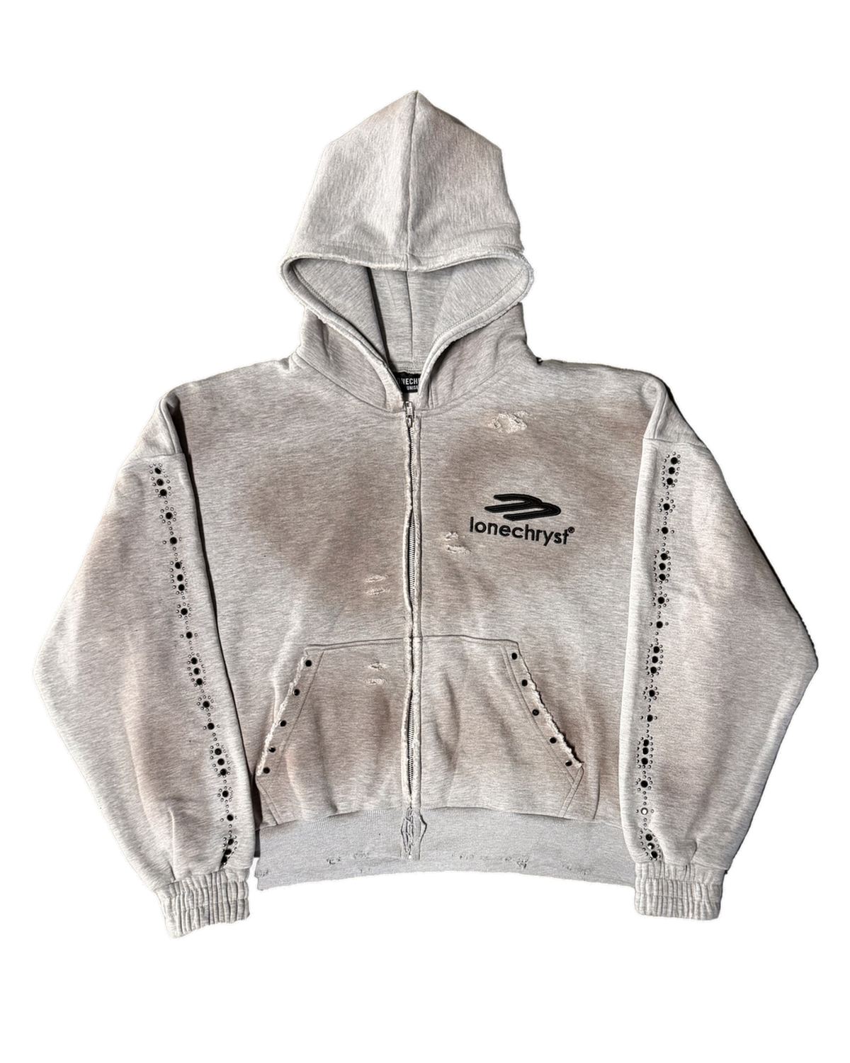GRAY TRANCE ZIP-UP