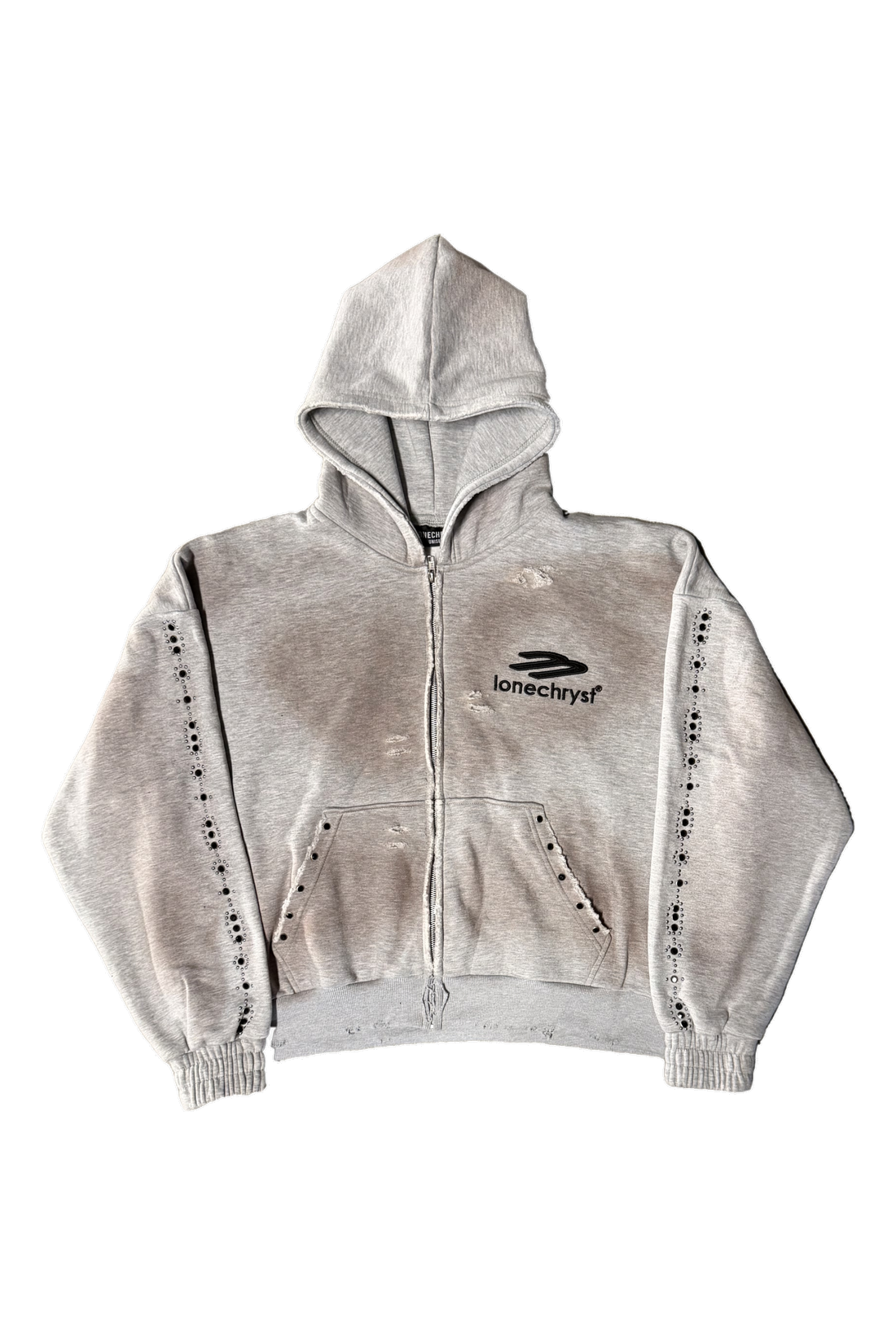 GRAY TRANCE ZIP-UP