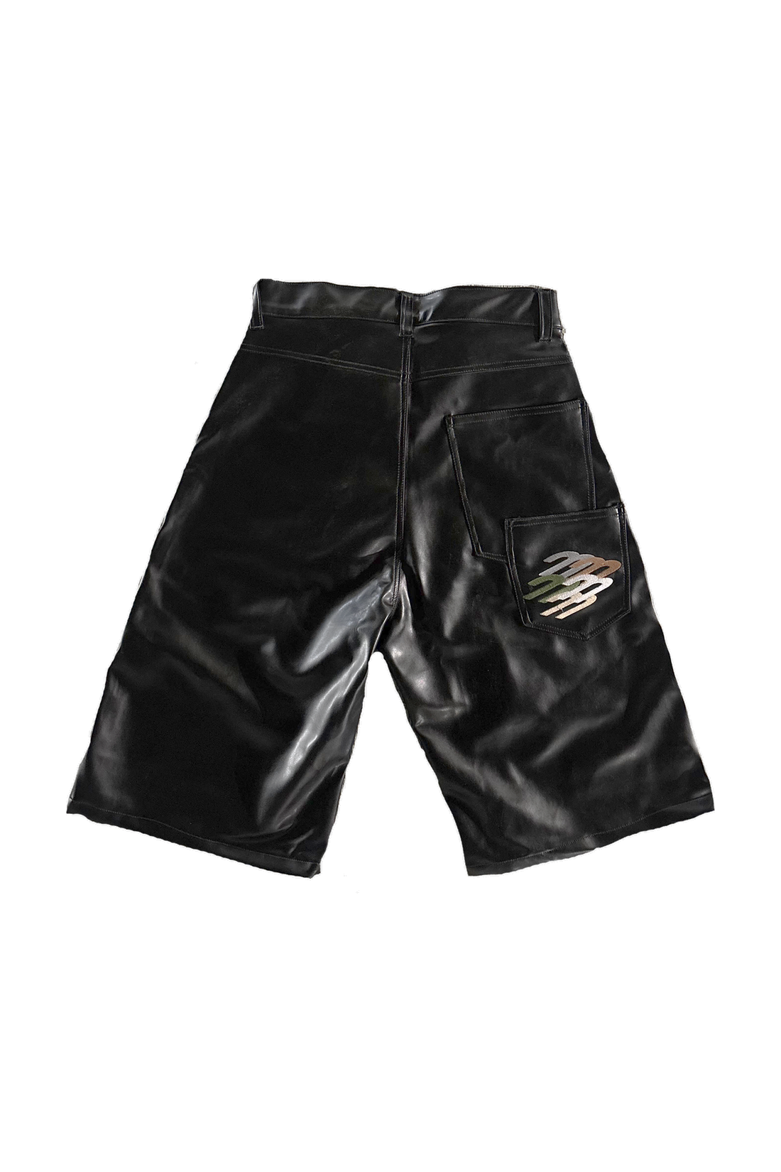 ONYX LEATHER JORTS