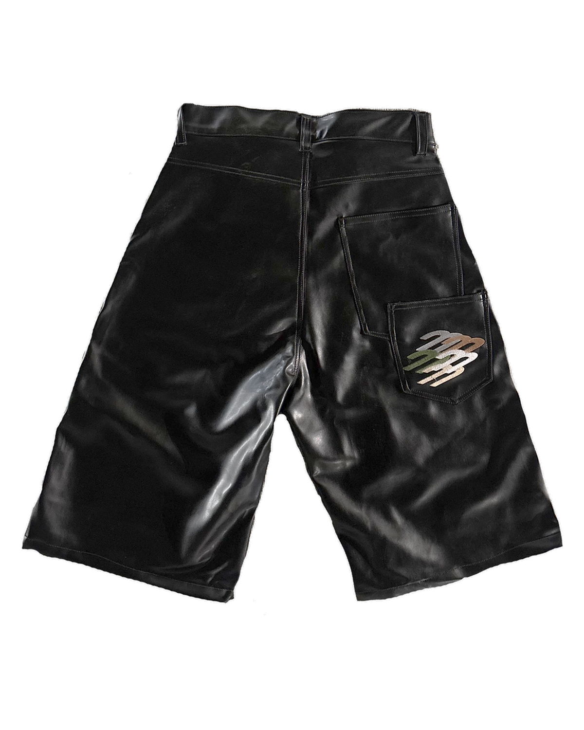 ONYX LEATHER JORTS