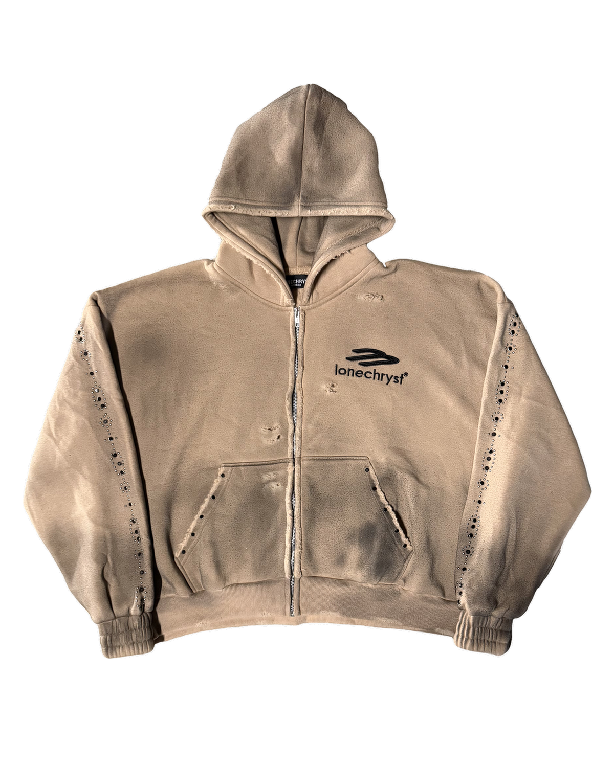 BEIGE TRANCE ZIP-UP