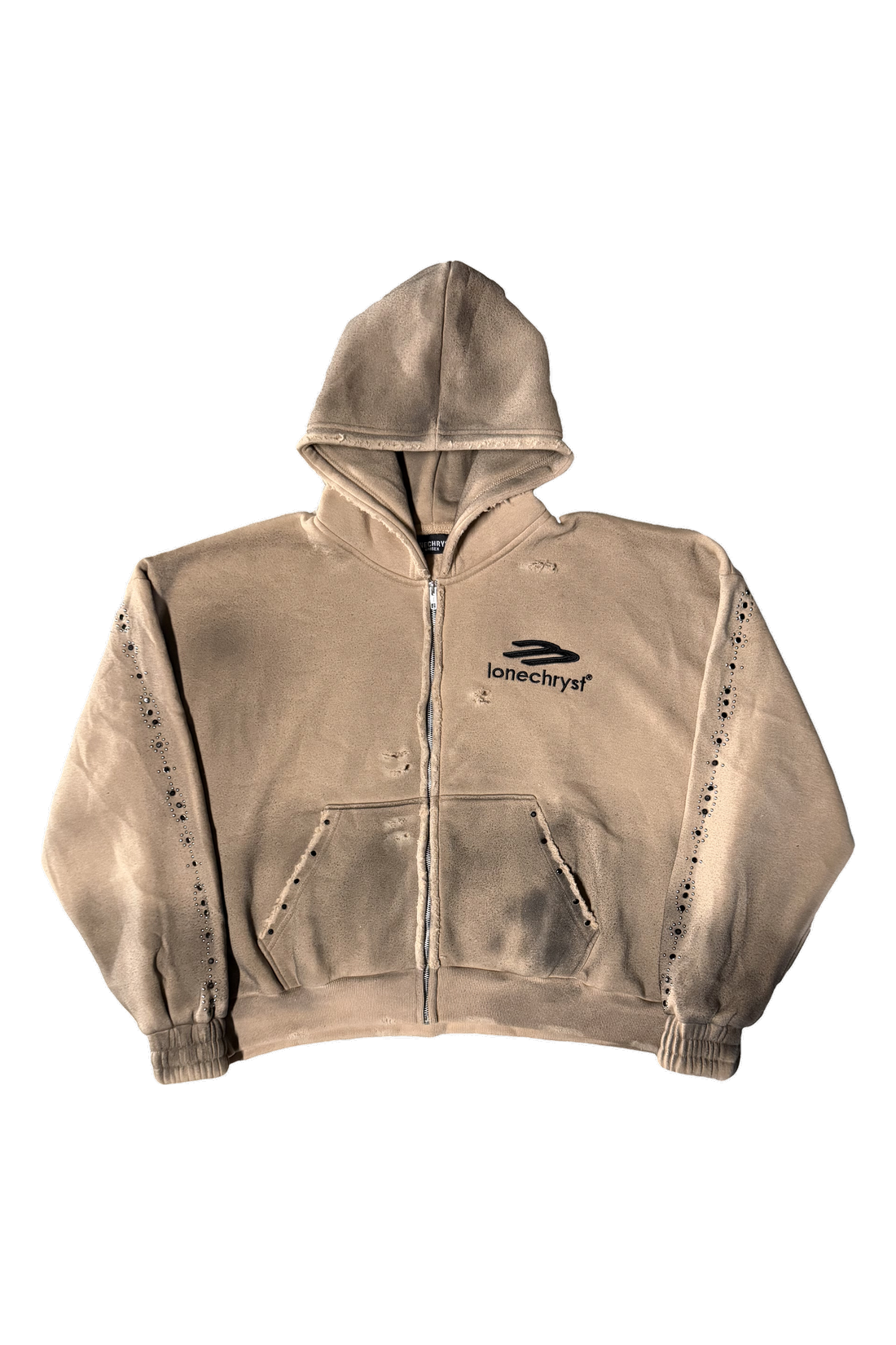 BEIGE TRANCE ZIP-UP