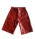 RED LEATHER JORTS